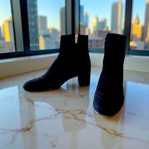 Margaux Classic Black Suede Ankle Booties